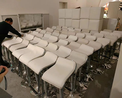 北京高档白色桌椅活动现场图