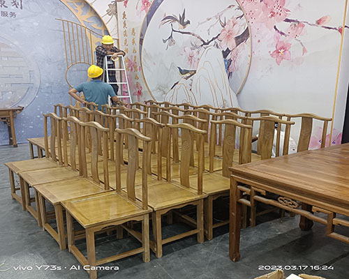 深圳红木桌椅活动现场案例图