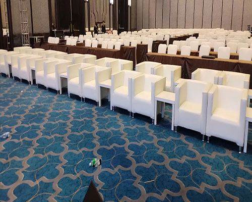 广州平扶手沙发茶几活动现场图