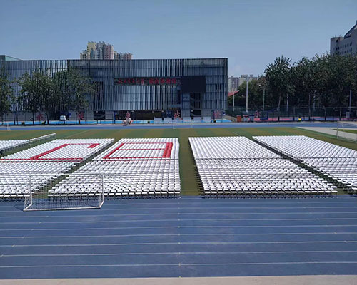 北京交通大学折叠椅活动现场案例图
