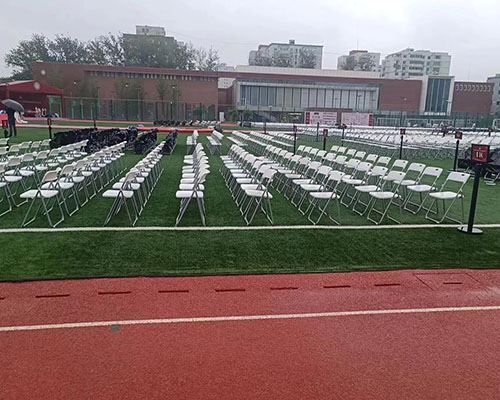 北京大学大量折叠椅活动现场案例图