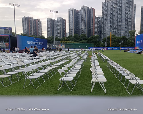 深圳白色折叠椅活动现场案例图