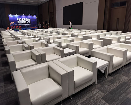 深圳平扶手沙发茶几活动现场案例图