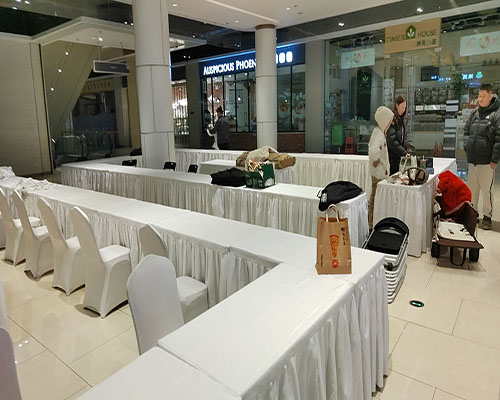 北京万象汇桌椅活动现场案例图