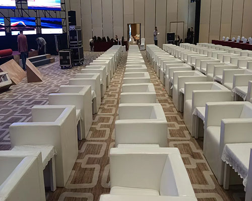 广州白色沙发茶几活动现场案例图