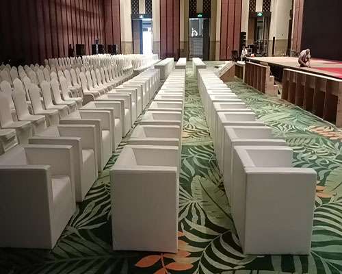 广州高档白色沙发活动现场案例图
